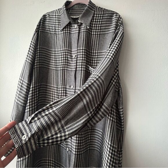 MM6 MAISON MARGIELA CHECK PRINTED DRESS ECRU/BLACK CHECK - Picture 5 of 14
